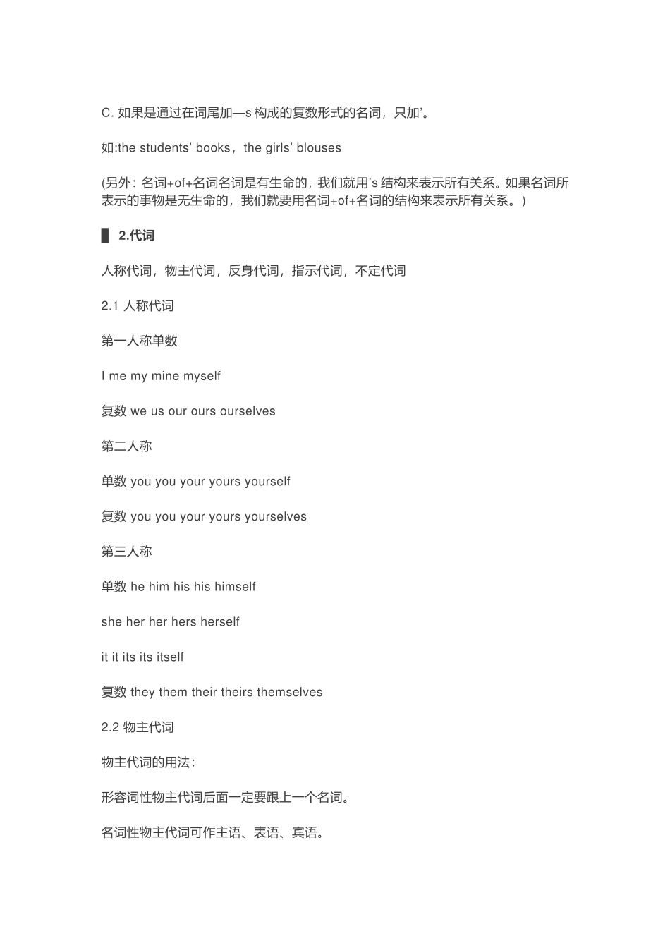 初中生中考必须掌握的英语语法大汇总_第2页