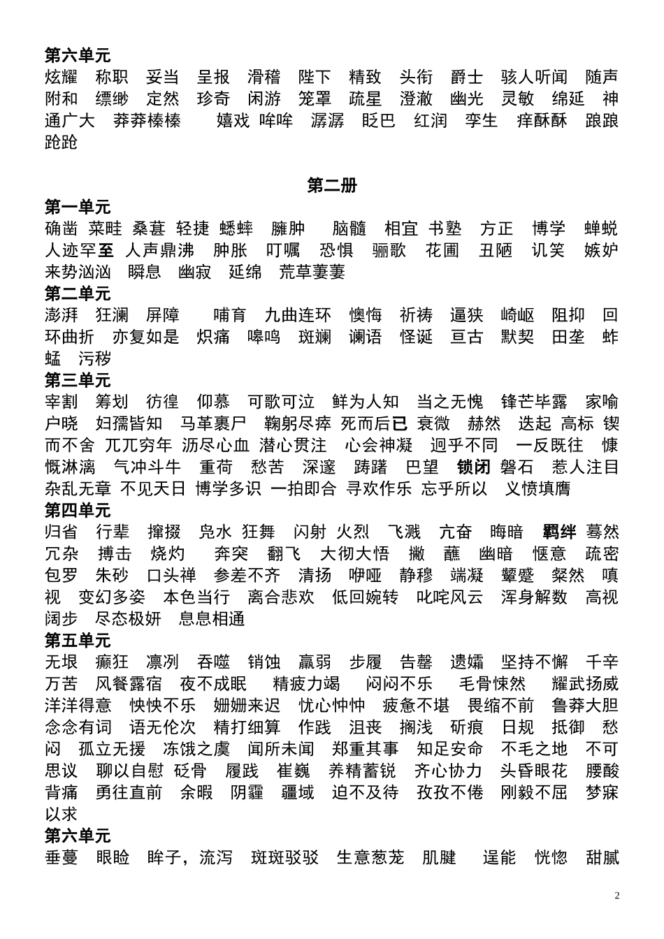 初中生字词汇总_第2页