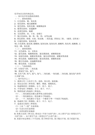 初中物理化学知识点总结
