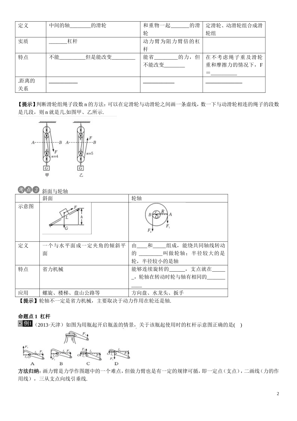初中物理简单机械_第2页