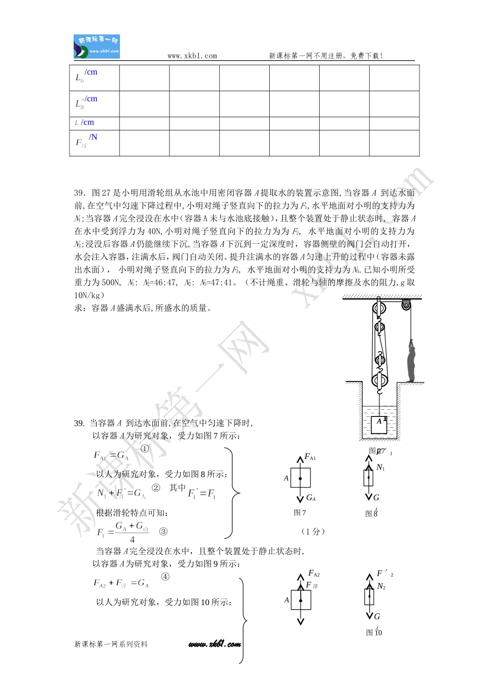 初中物理简单机械练习题_第3页
