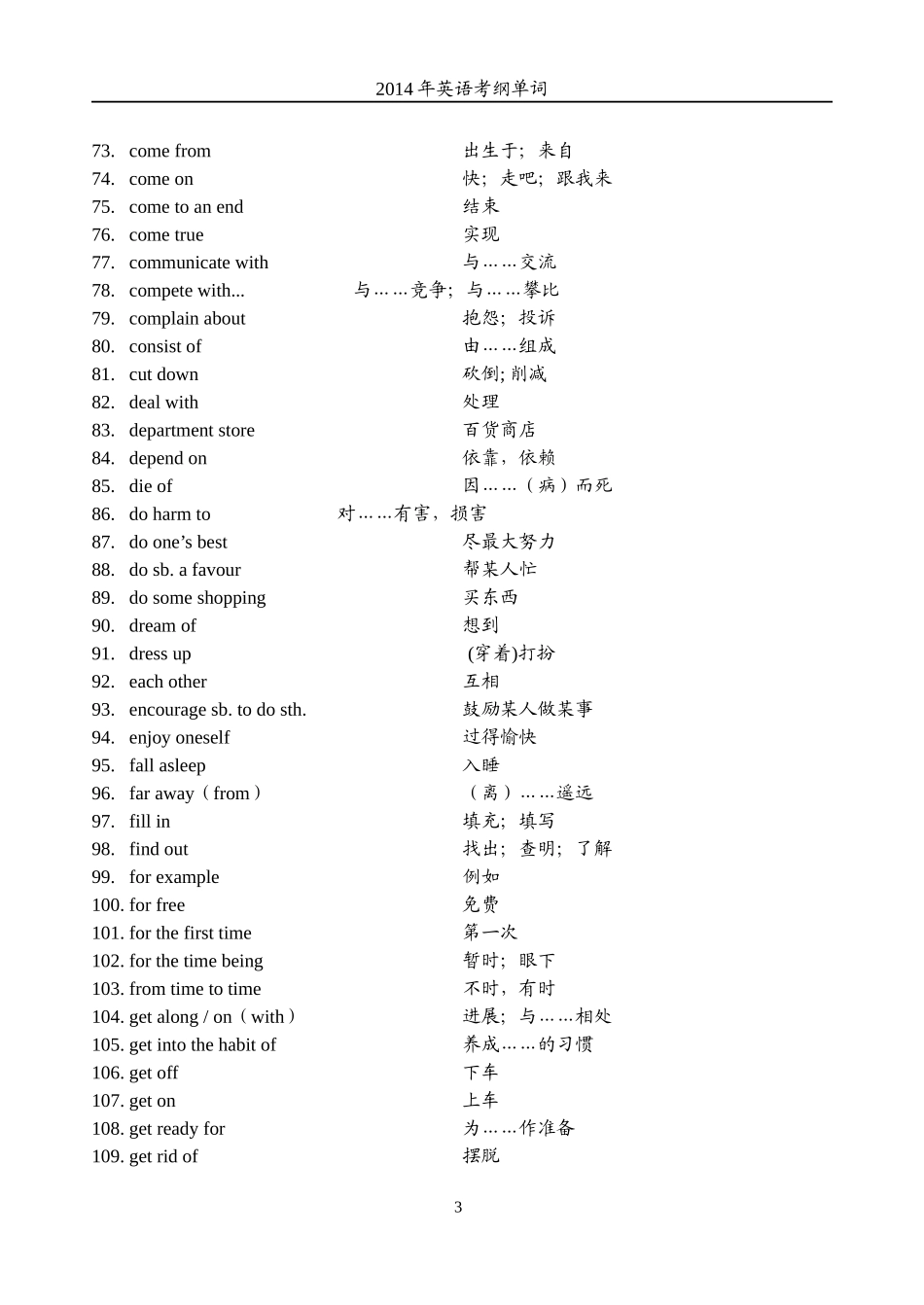 初中英语考纲词组_第3页