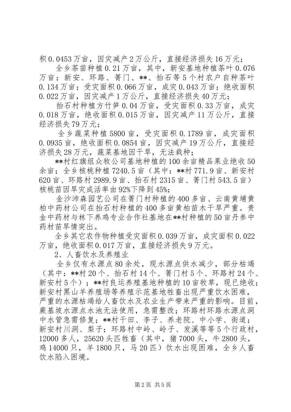 关于旱灾情况的报告_第2页