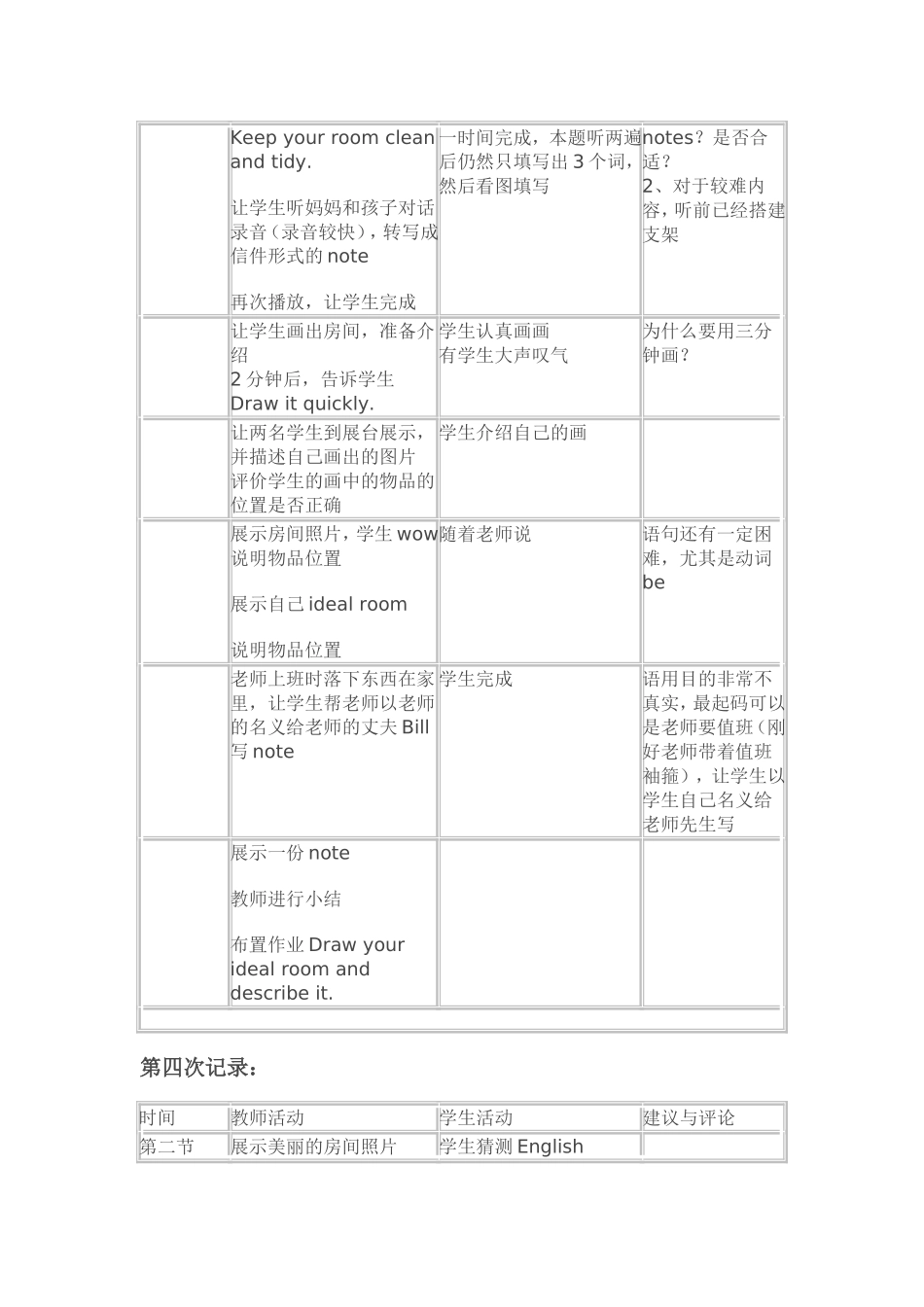 初中英语课堂观察记录_第3页