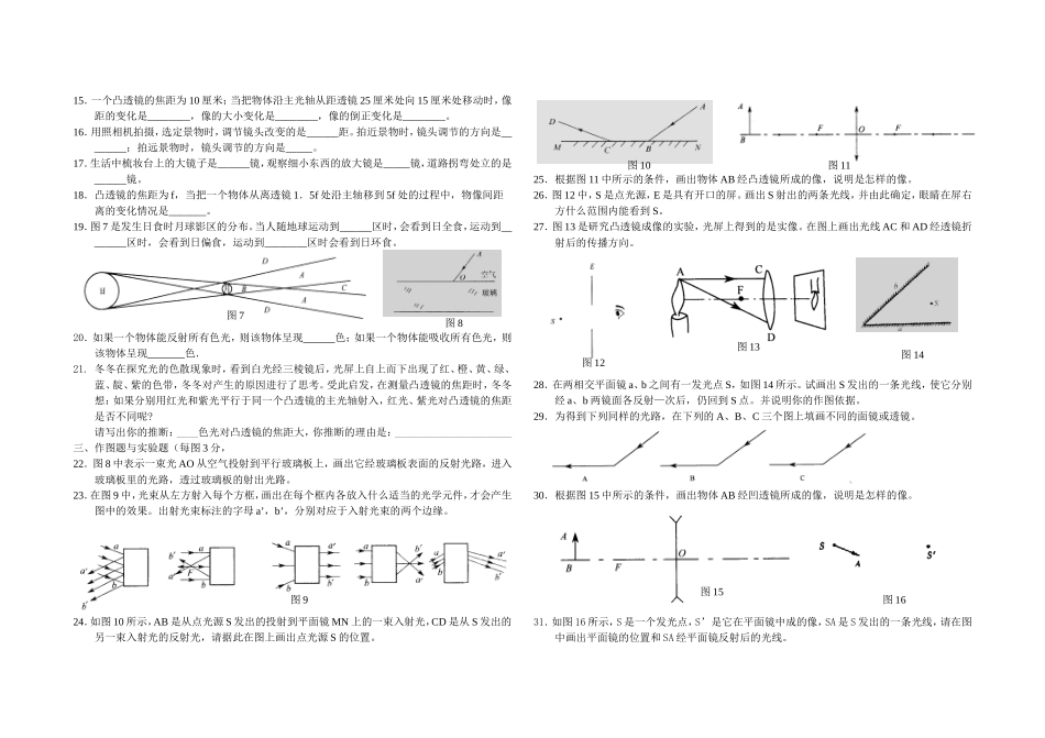 初中物理竞赛训练(光学)_第2页
