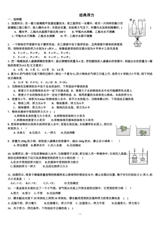 初中物理绝对经典80道难题--浮力2