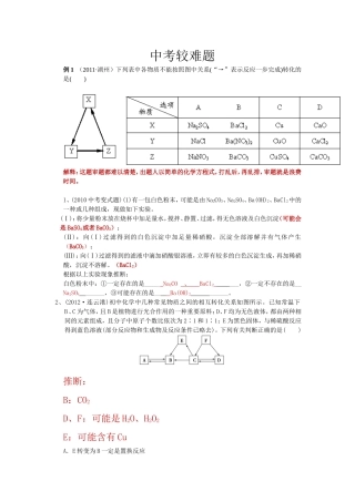 初中科学中考较难题答案-—-大师解答—哈哈哈