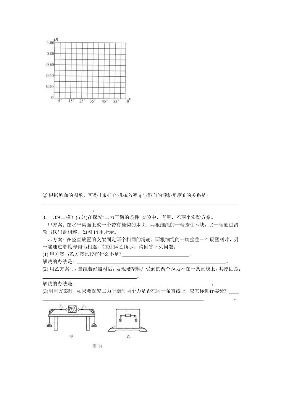 初中物理力学探究练习题_第2页