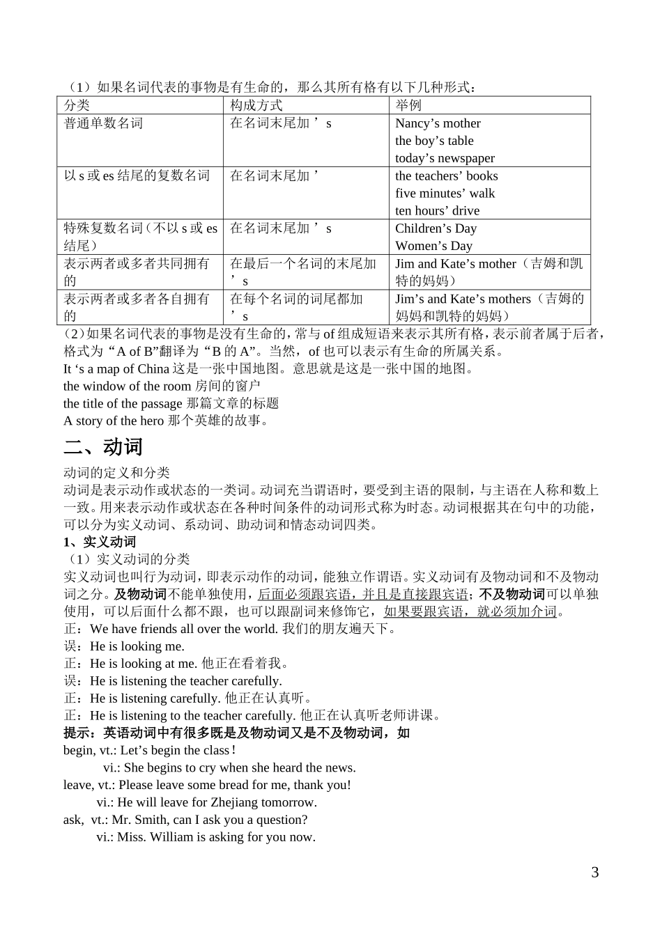 初中英语十大词性详解和练习_第3页