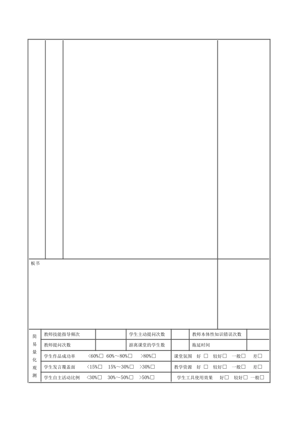 初中劳技课堂教学评价表_第3页
