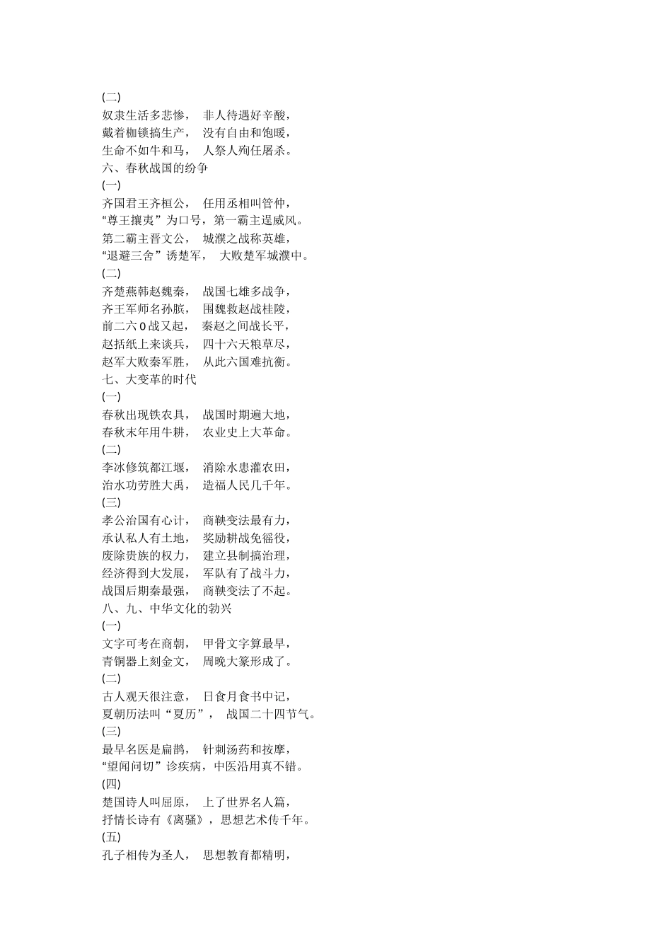 初中历史记忆口诀_第2页