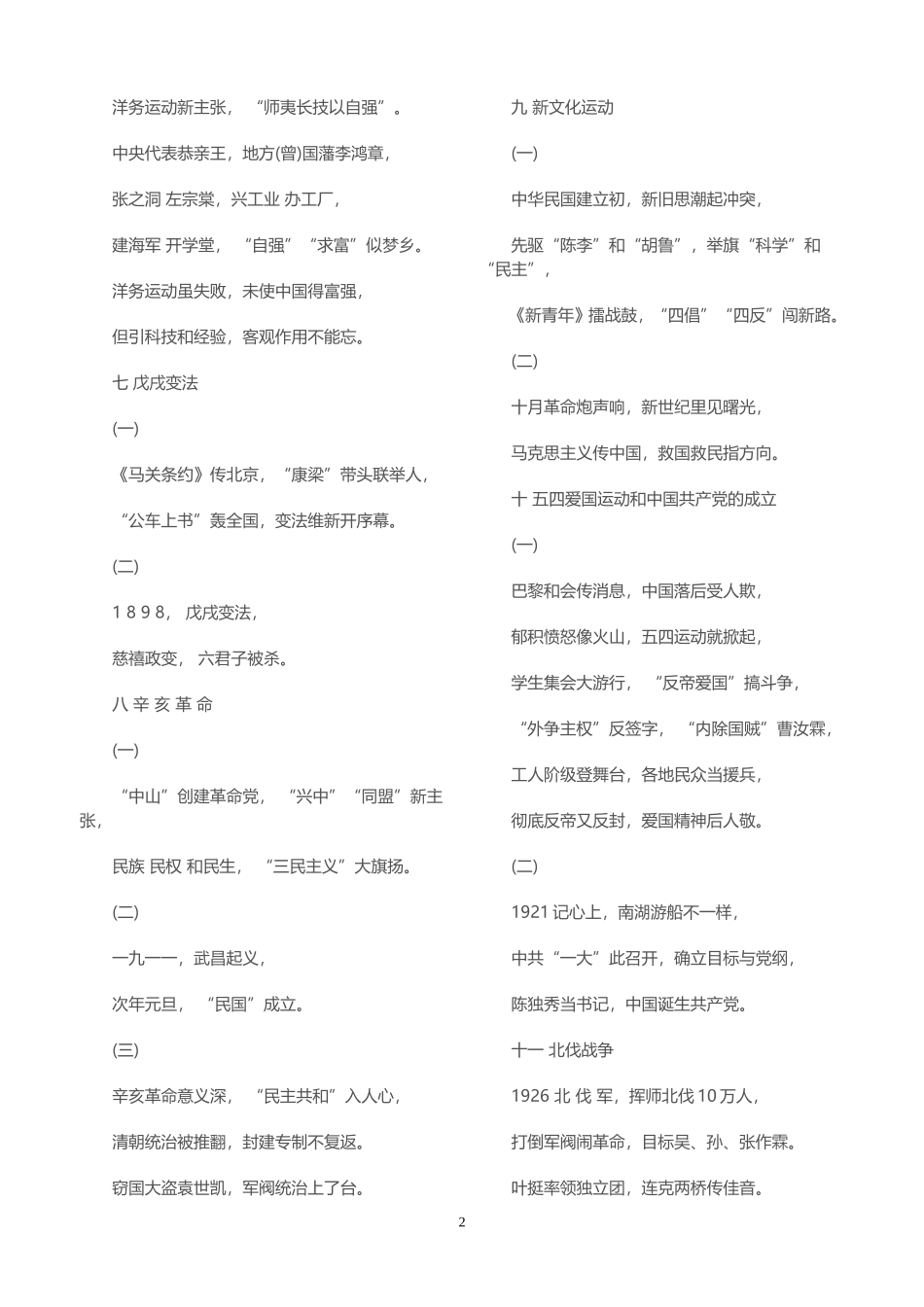 初中历史口诀记忆_第2页