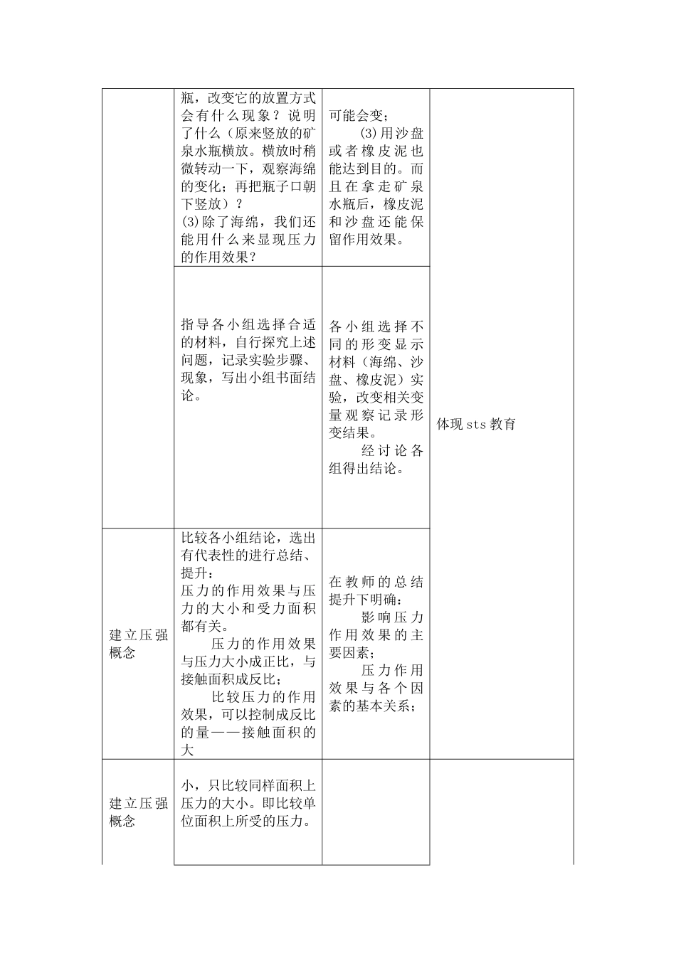 初中物理压强教学设计_第3页