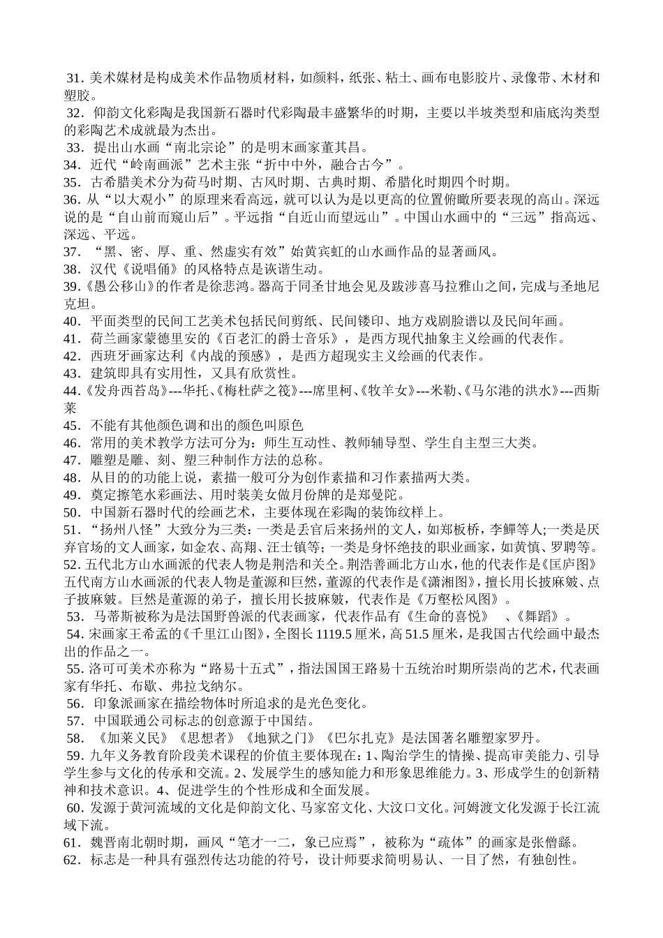 初中美术常识_第2页