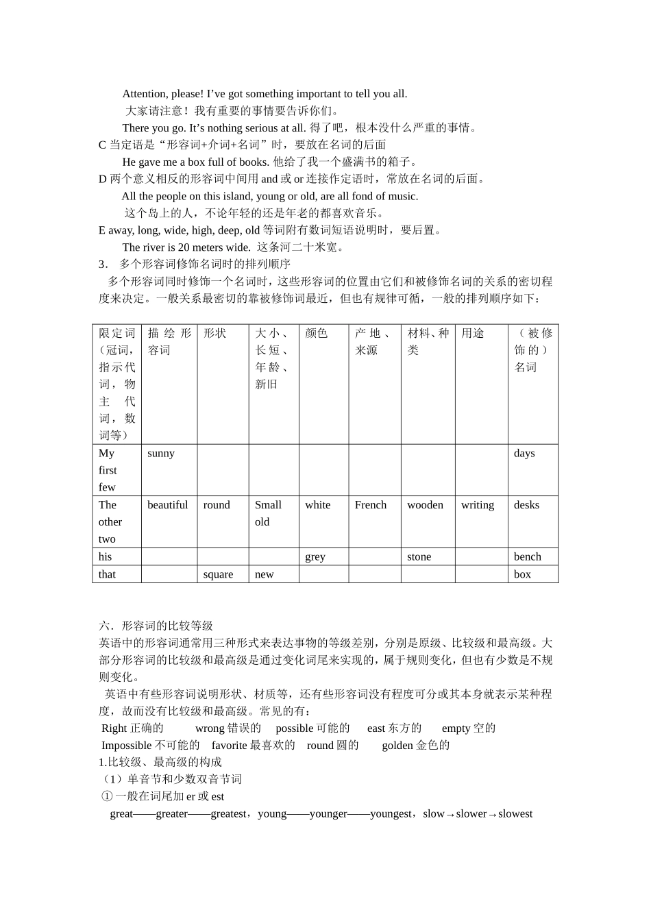 初中英语形容词_第3页