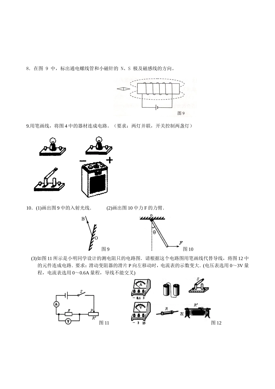 初中物理作图题汇总_第2页