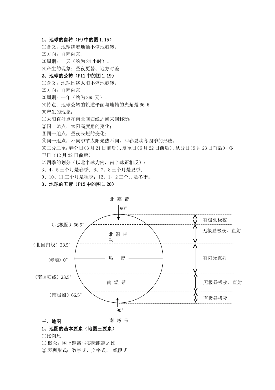 初中七八年级地理复习要点(按章节知识点归纳)_第3页