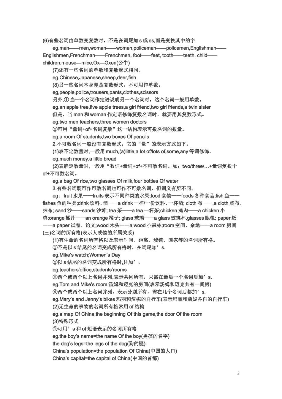 初中英语语法归纳_第2页