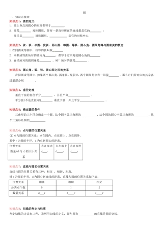 初中数学圆专题复习(精心整理版)免费