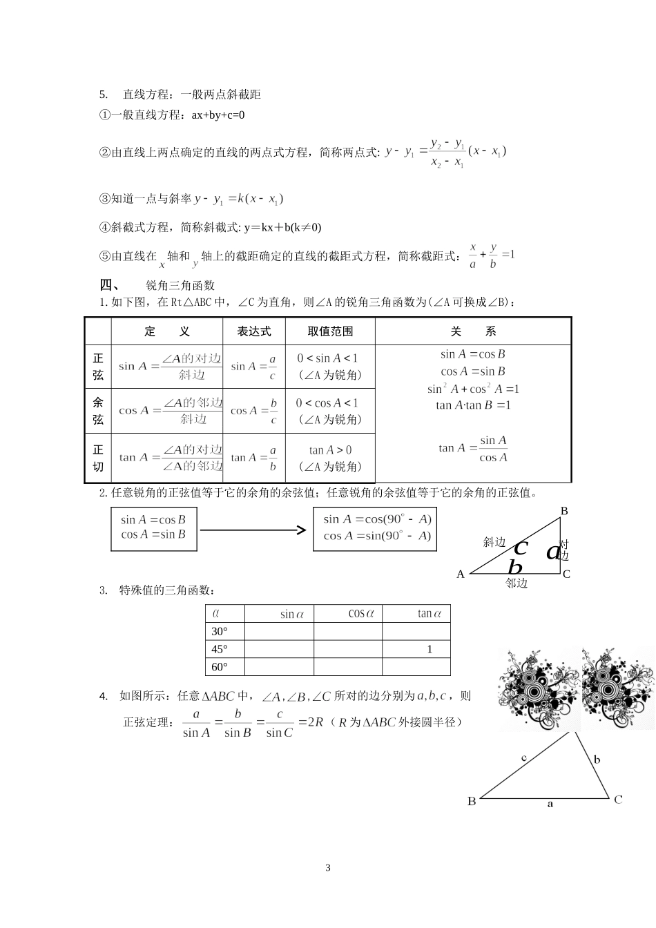初中数学知识点公式总结_第3页