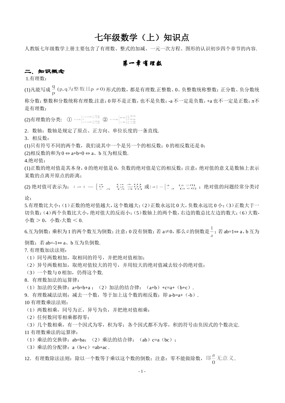 初中数学知识点全总结(精简版)_第1页