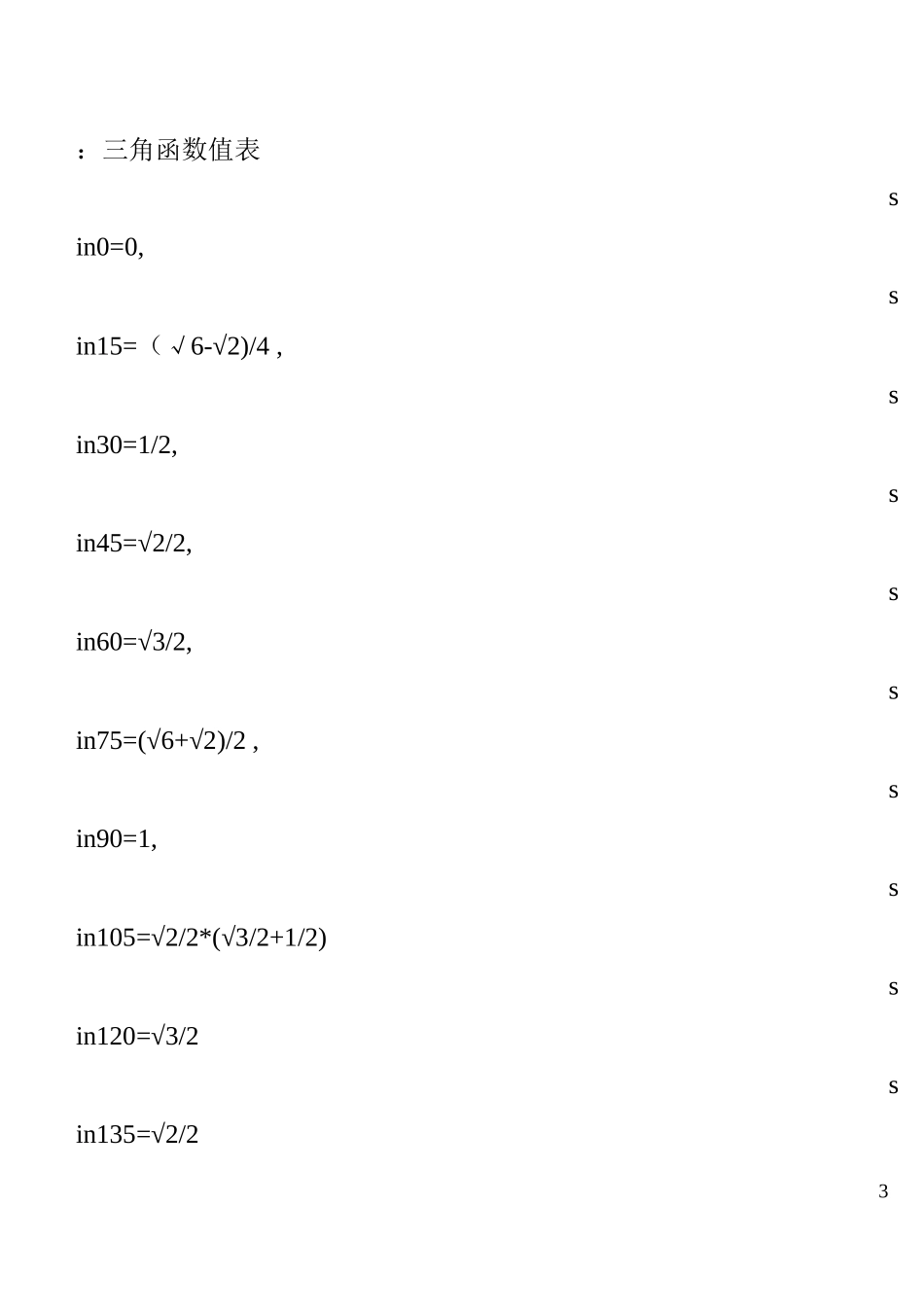 初中三角函数值表_第3页