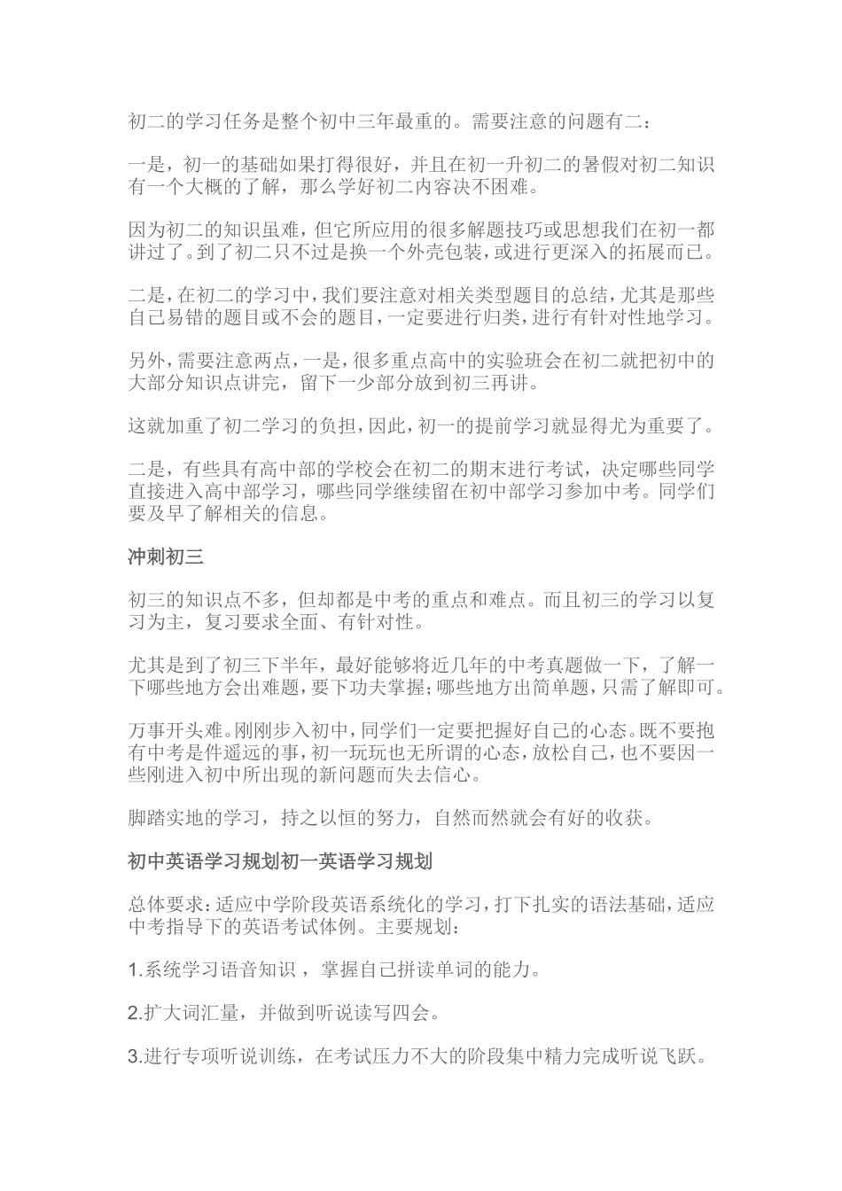 初中三年规划_第2页