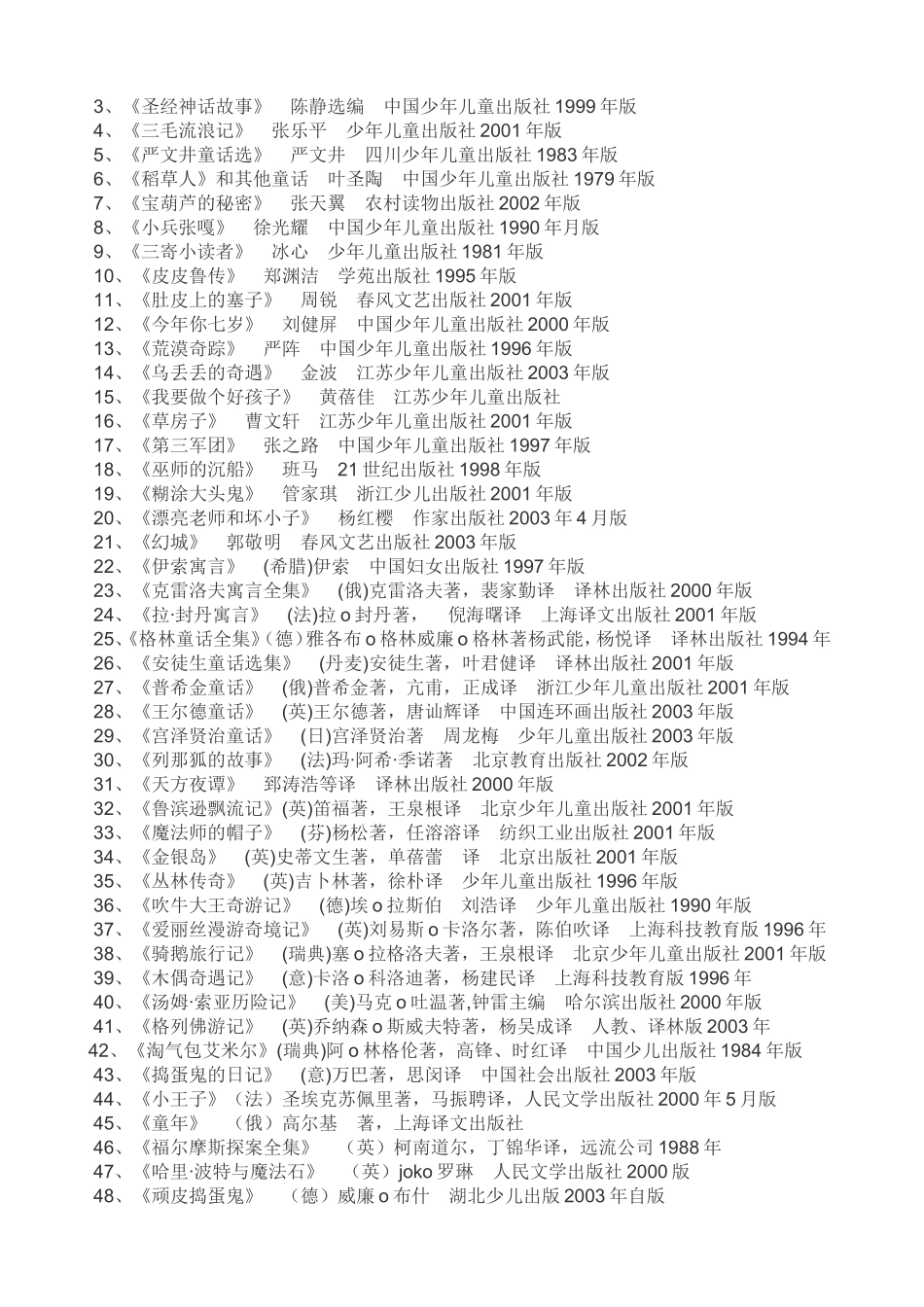 初中生必读课外书目(同名21908)_第3页