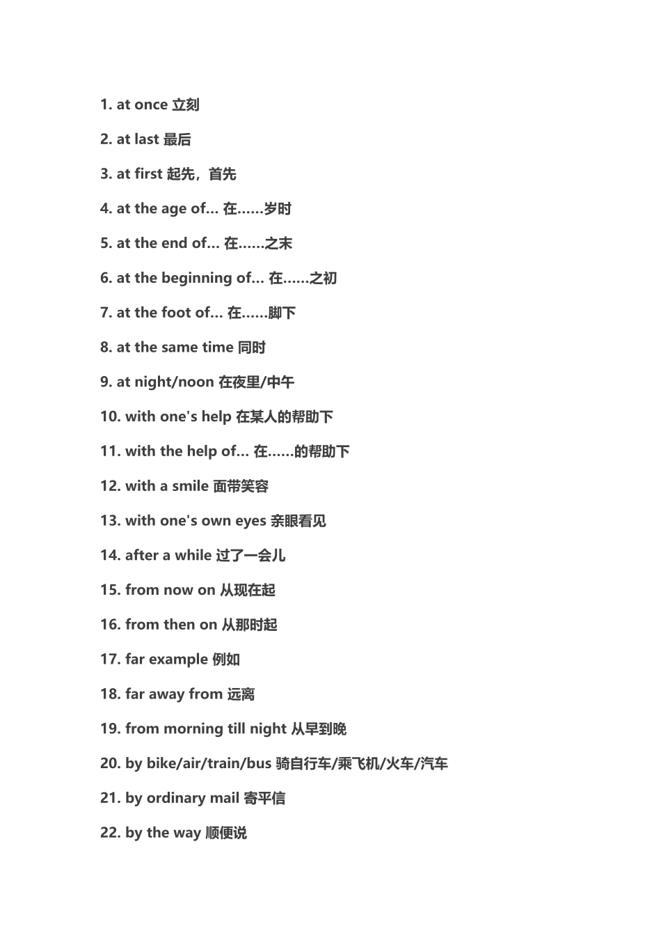 初中生必须掌握130个高频介词短语_第1页