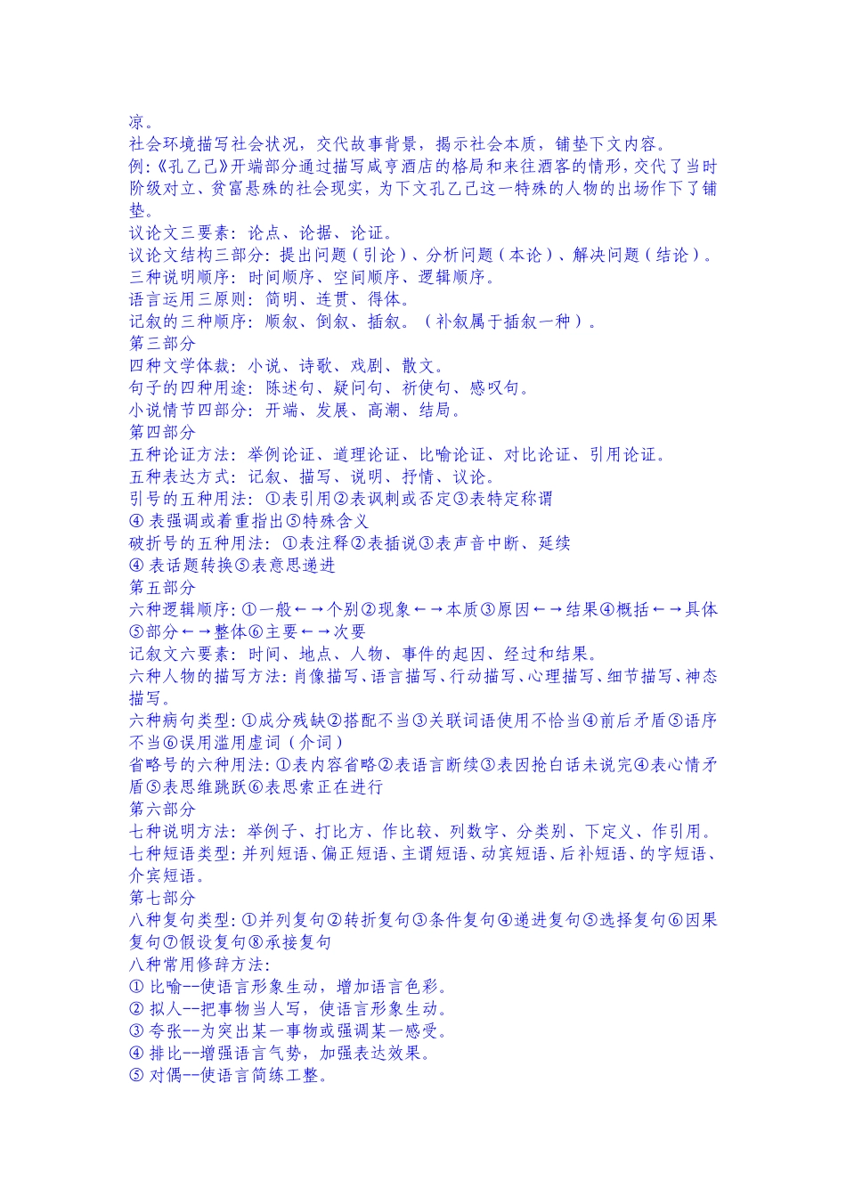 初中语文阅读知识点归纳_第2页