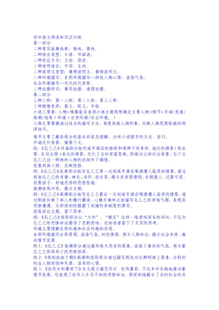 初中语文阅读知识点归纳