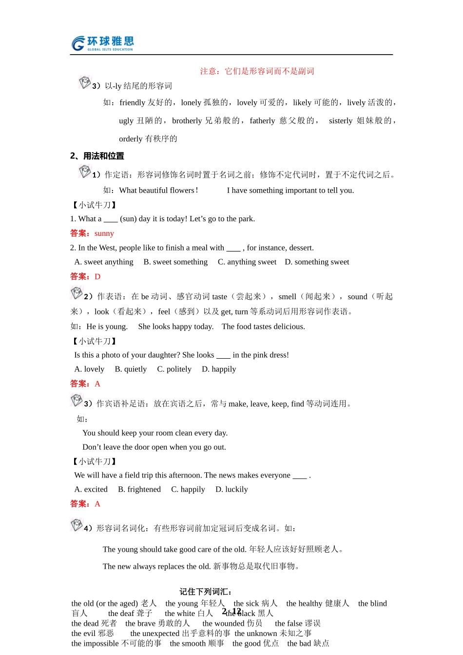 初中语法专题---形容词_第2页