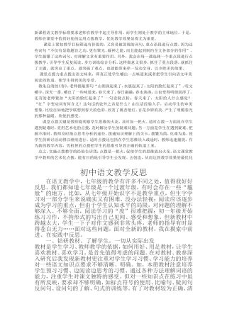 初中语文教学反思(同名18413)