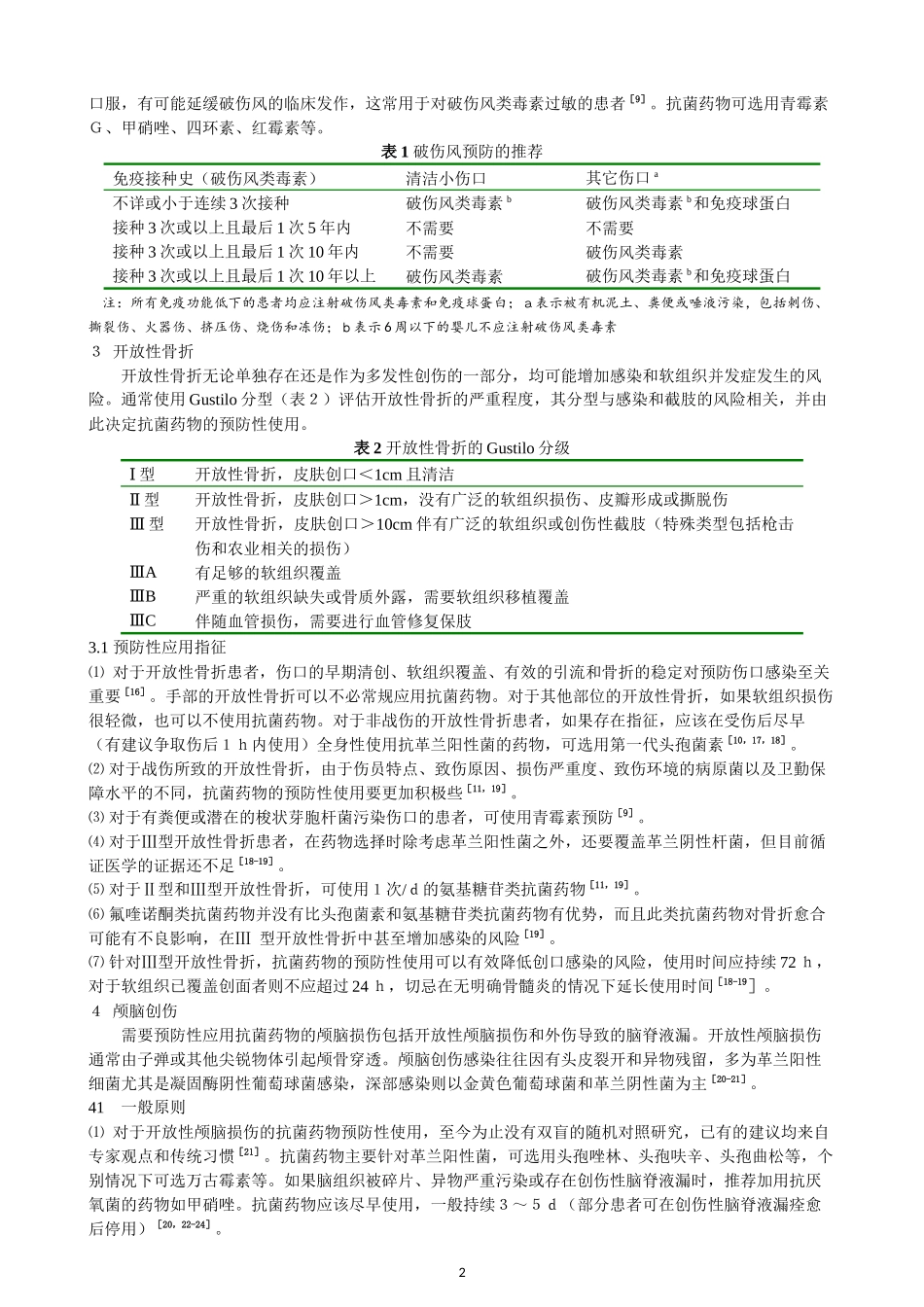 创伤后抗菌药物预防性应用专家共识(2016)_第2页