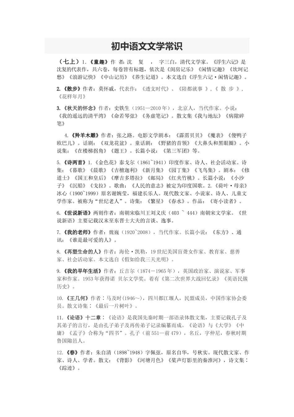 初中语文文学常识_第1页