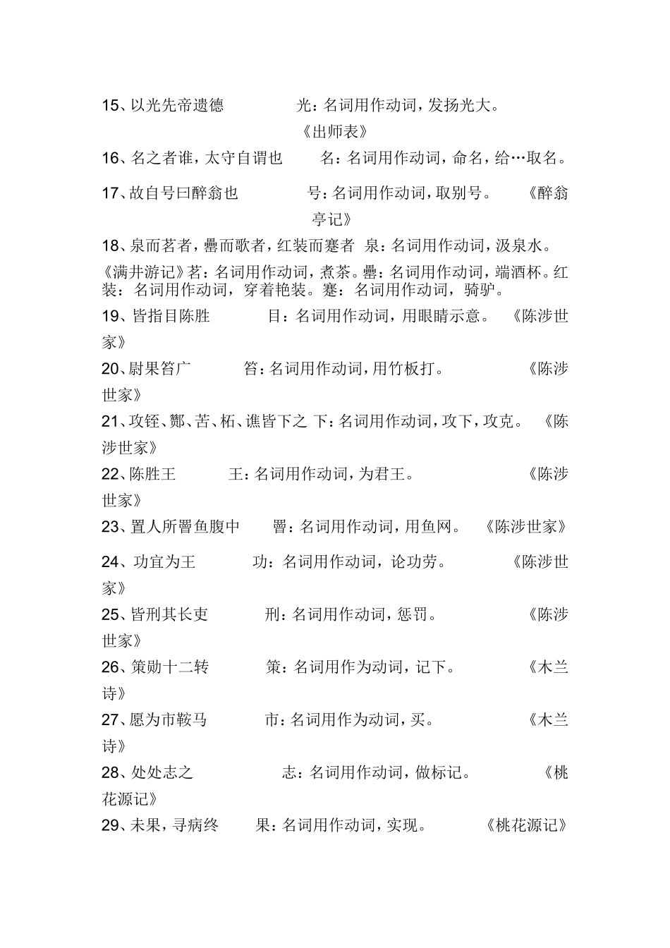 初中语文文言文语法(词类活用)基本使用方法_第2页