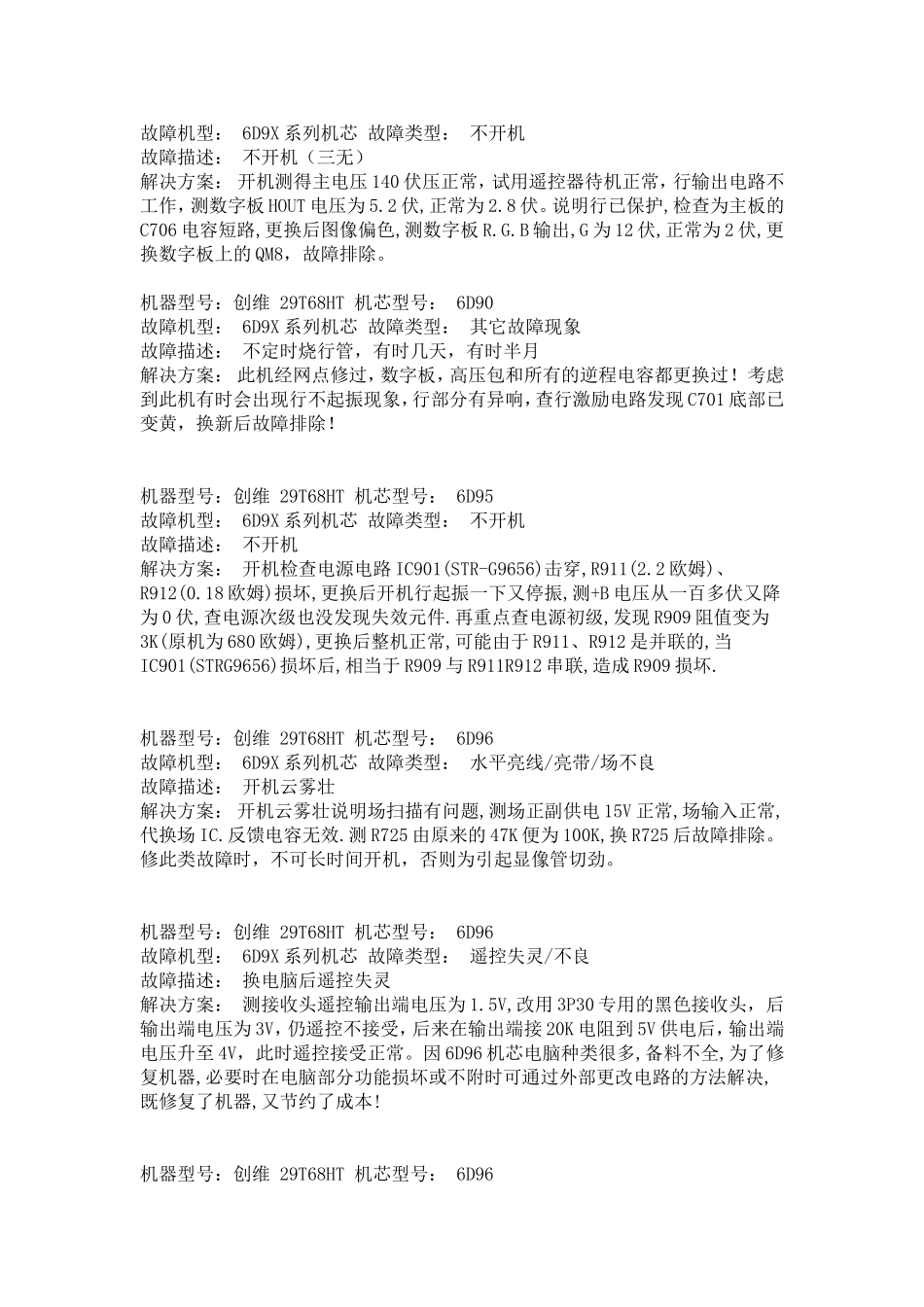 创维6D9X系列电视机常见故障与维修实例_第2页