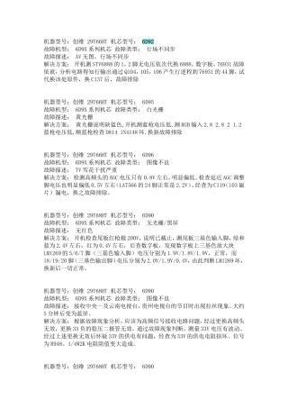 创维6D9X系列电视机常见故障与维修实例