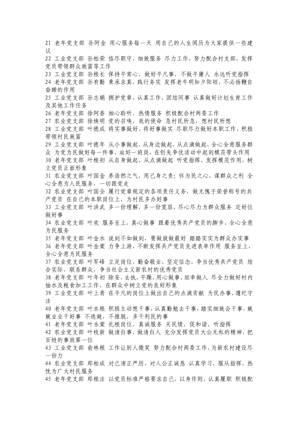 创先争优党员一句话承诺_第2页