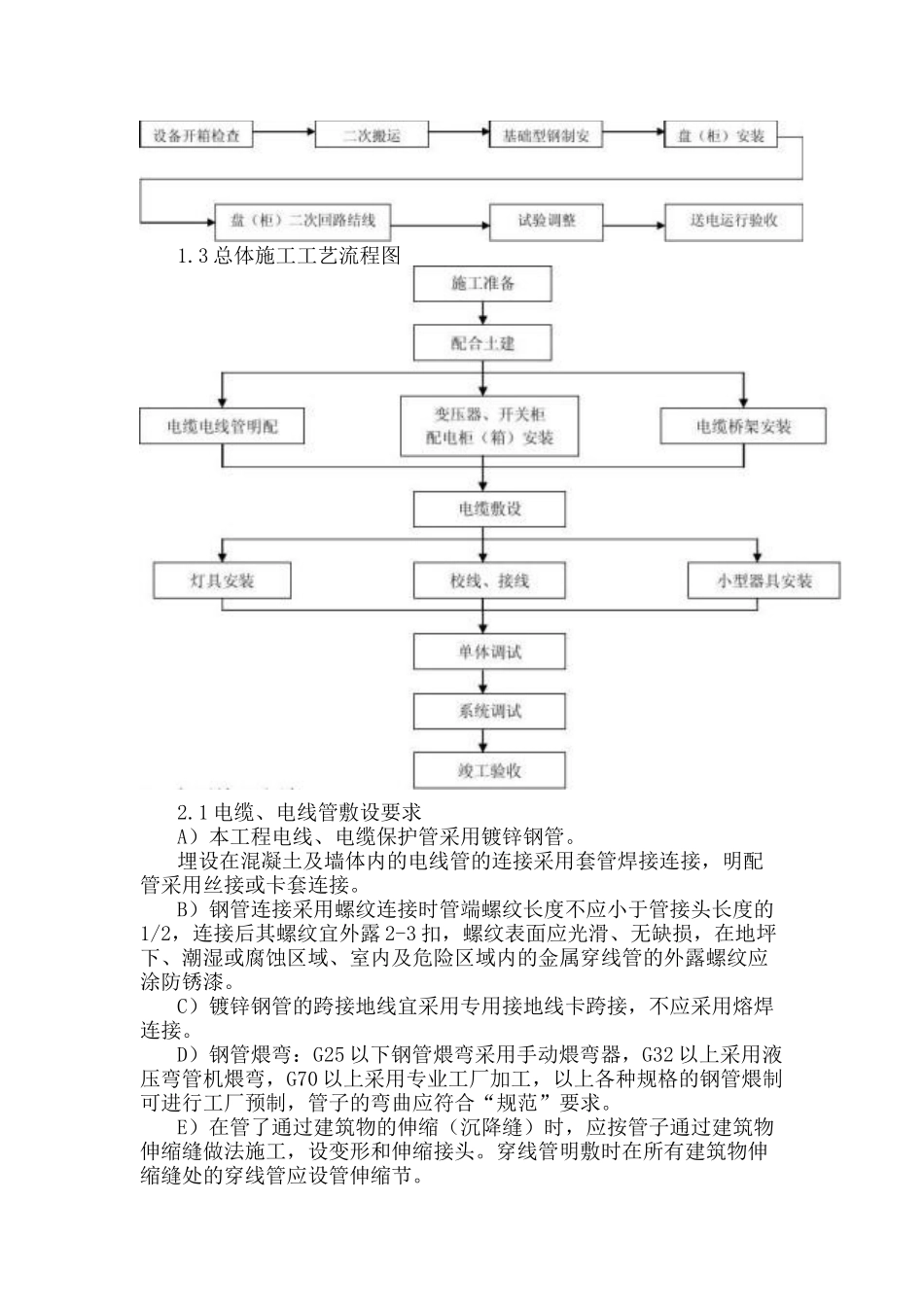 动力及照明系统施工方案_第2页