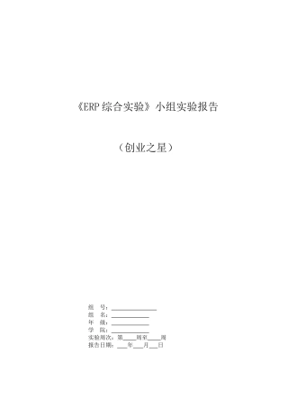 创业之星实践报告