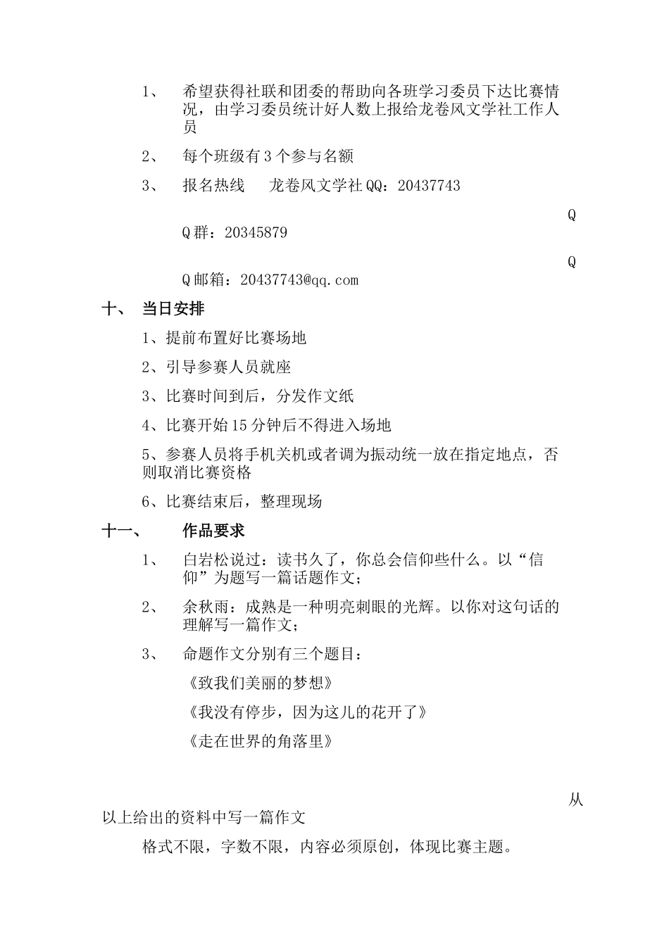 创意作文比赛精细策划书_第3页
