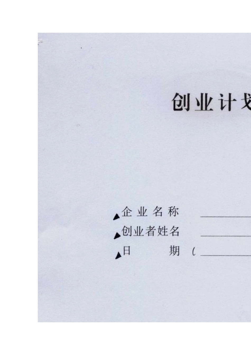 创业计划书填写说明1_第1页