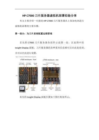 刀片服务器Vmware虚拟化部署经验分享(初稿)
