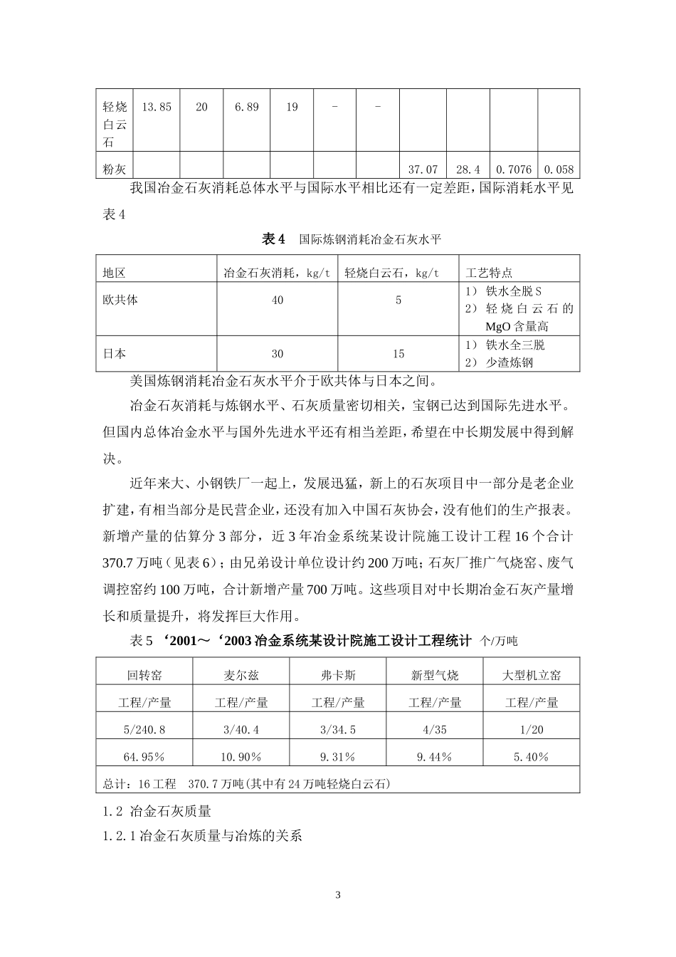 到2020年中国冶金科学和技术发展指南-冶金石灰部分(草稿)_第3页