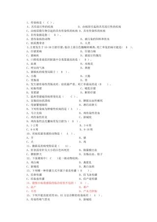 动物传染病复习总结