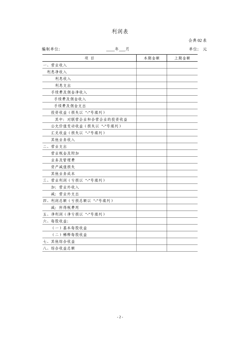 典当企业执行企业会计准则的财务报表格式_第2页