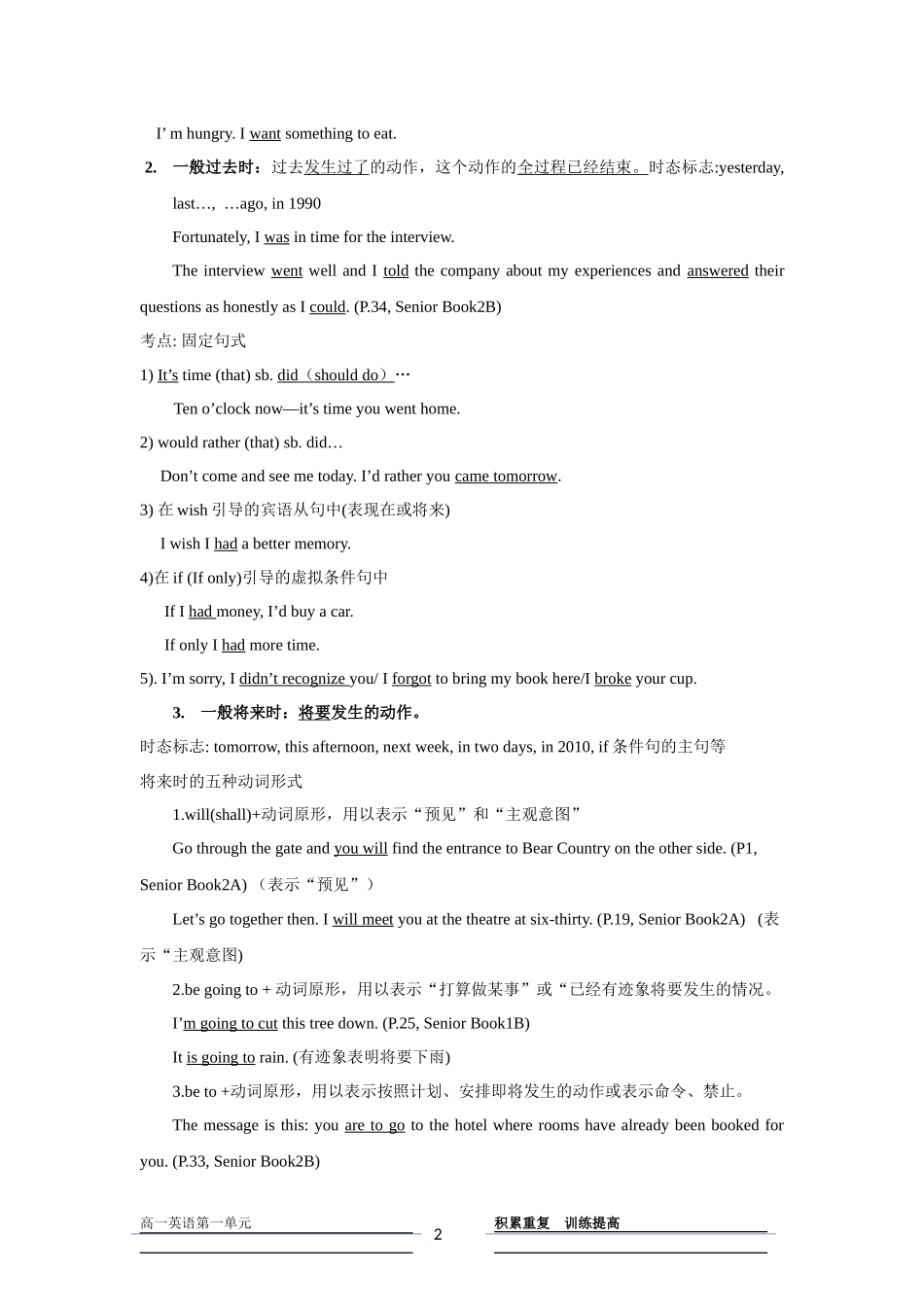 动词时态训练_第2页