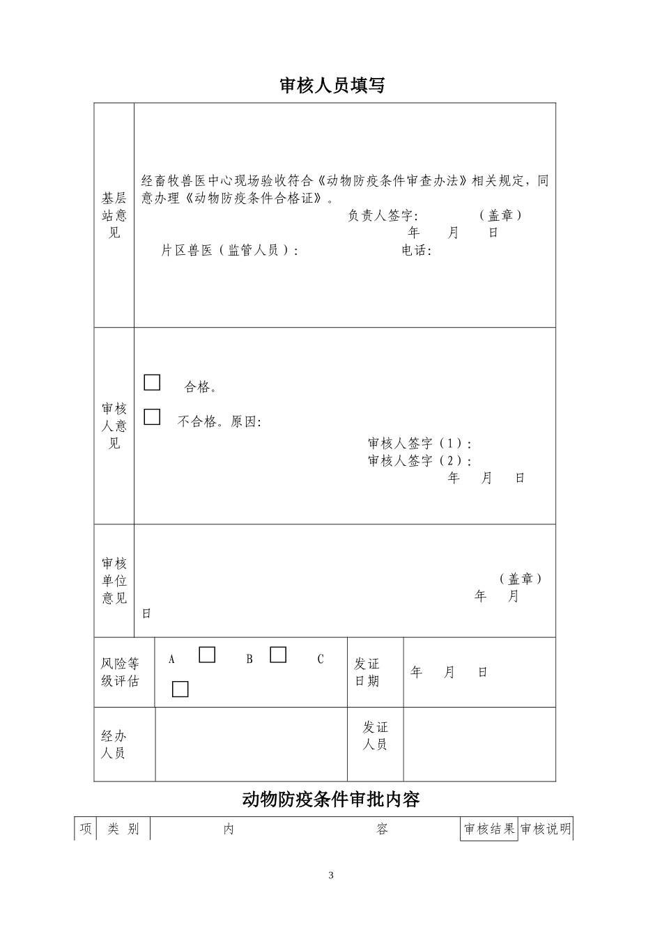 动物防疫条件合格证申请表_第3页