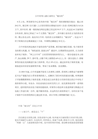 典型淘宝村——白牛村